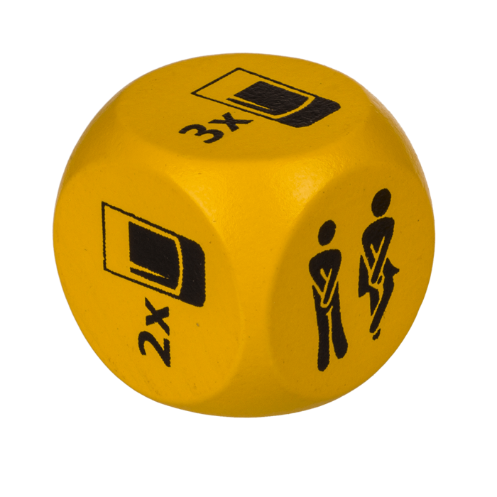 Timmy Toys - B026 - Beer Game Dice 2pcs - Yellow - 1 Pair