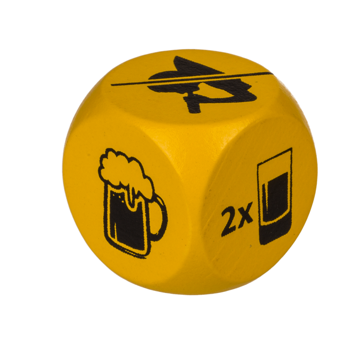 Timmy Toys - B026 - Beer Game Dice 2pcs - Yellow - 1 Pair