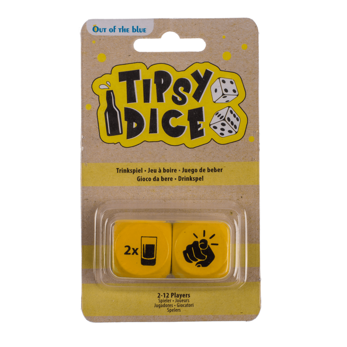 Timmy Toys - B026 - Beer Game Dice 2pcs - Yellow - 1 Pair
