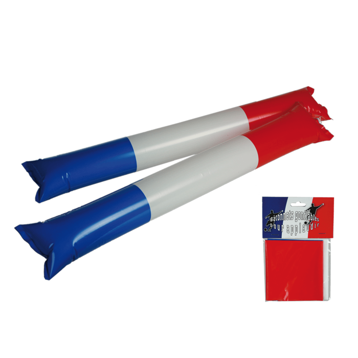Timmy Toys - B012 - Blow Up French Flag Gossip Poles 2pcs - 1 Piece