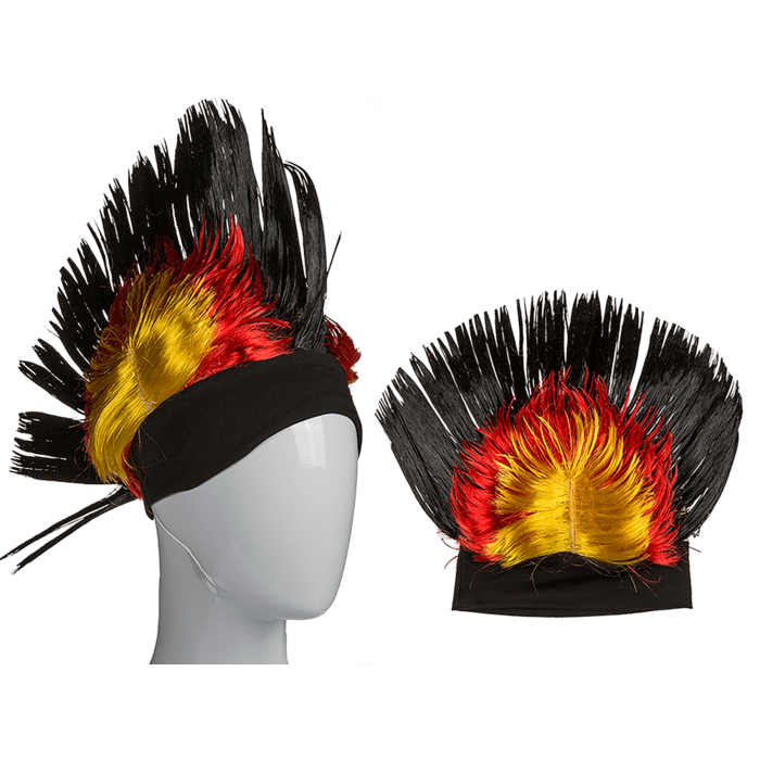 Kinky Pleasure - OB059 - Mohawk Iroquois Wig With German Flag Desing - 1 Piece