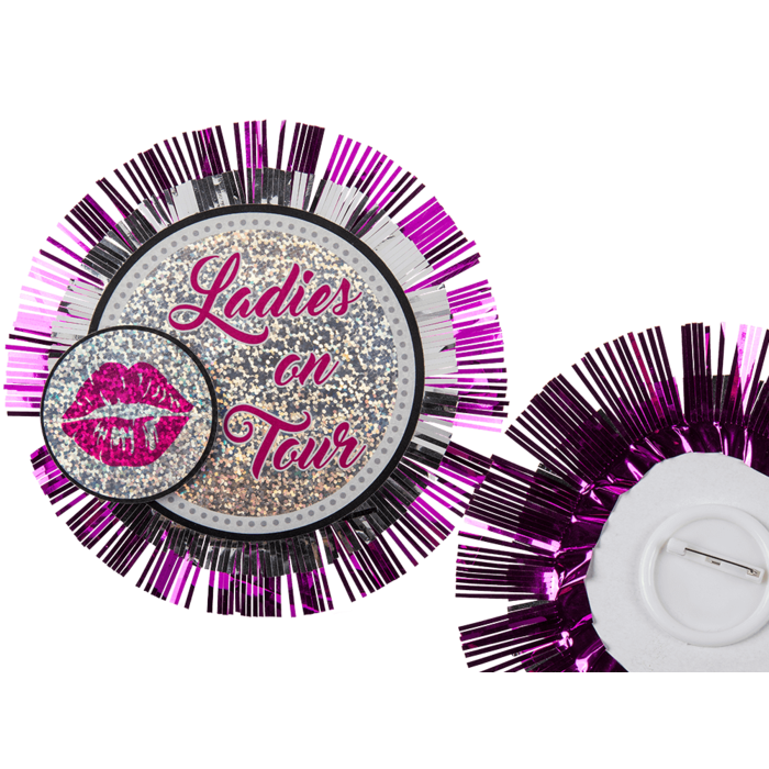 Kinky Pleasure - OB005 - Bachalorette Button / Broche XXL ''Ladies On Tour'' - 10 Pieces