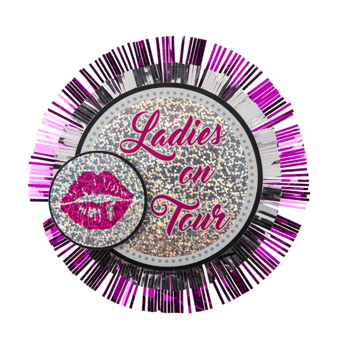 Kinky Pleasure - OB005 - Bachalorette Button / Broche XXL ''Ladies On Tour'' - 10 Pieces