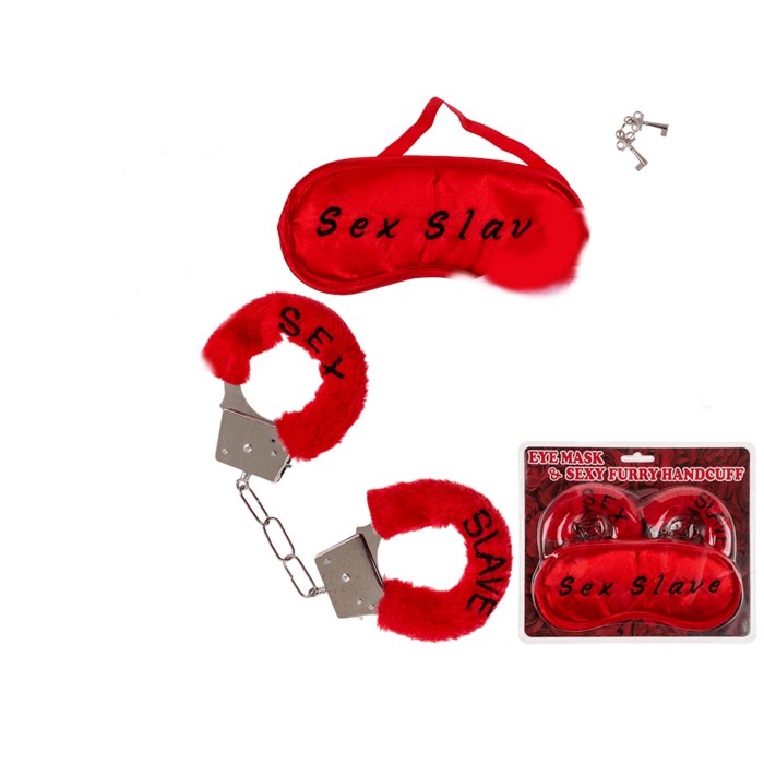 Kinky Pleasure - "Sex Slave" en "The Bitch is Sleeping Mask + Handcuffs Set 2 Pieces
