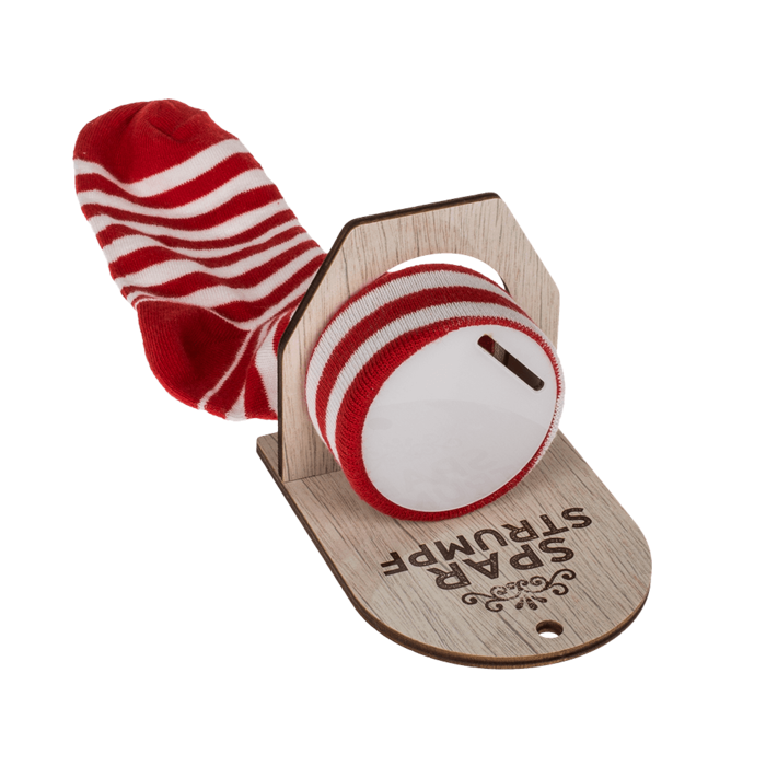Timmy Toys - B032 - Coin Collector Santa Sock - 13x8cm - 1 Piece