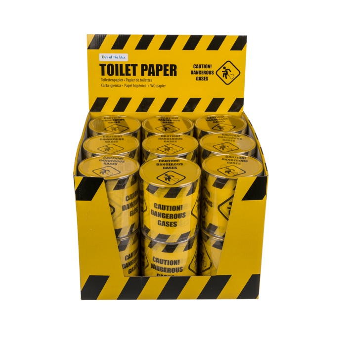 Timmy Toys - Toilet Papier Warning Sing - Yellow - 1 Piece
