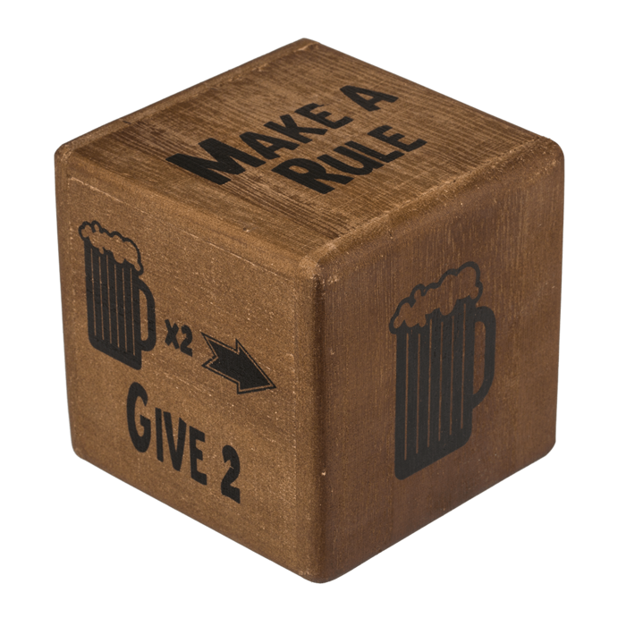 Timmy Toys - B035 - Beer Game Dice XXL - Made of Wood - 2pcs in box