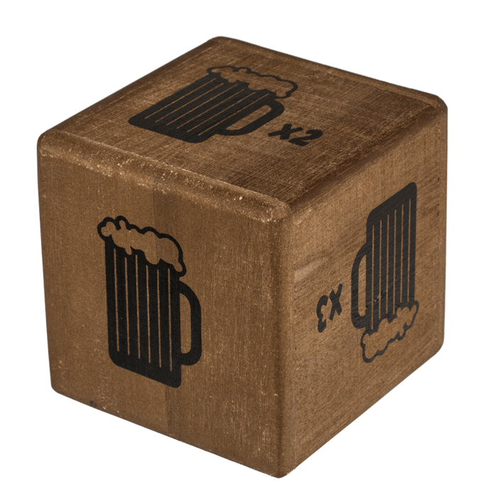 Timmy Toys - B035 - Beer Game Dice XXL - Made of Wood - 2pcs in box
