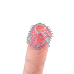 Power Escorts - BR338 - Textured Penis Sleeves – 2-Pack Clear Blue