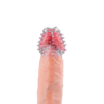 Power Escorts - BR338 - Textured Penis Sleeves – 2-Pack Clear Blue