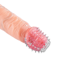 Power Escorts - BR338 - Textured Penis Sleeves – 2-Pack Clear Blue