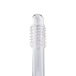 Power Escorts - BR338 - Textured Penis Sleeves – 2-Pack Clear Blue