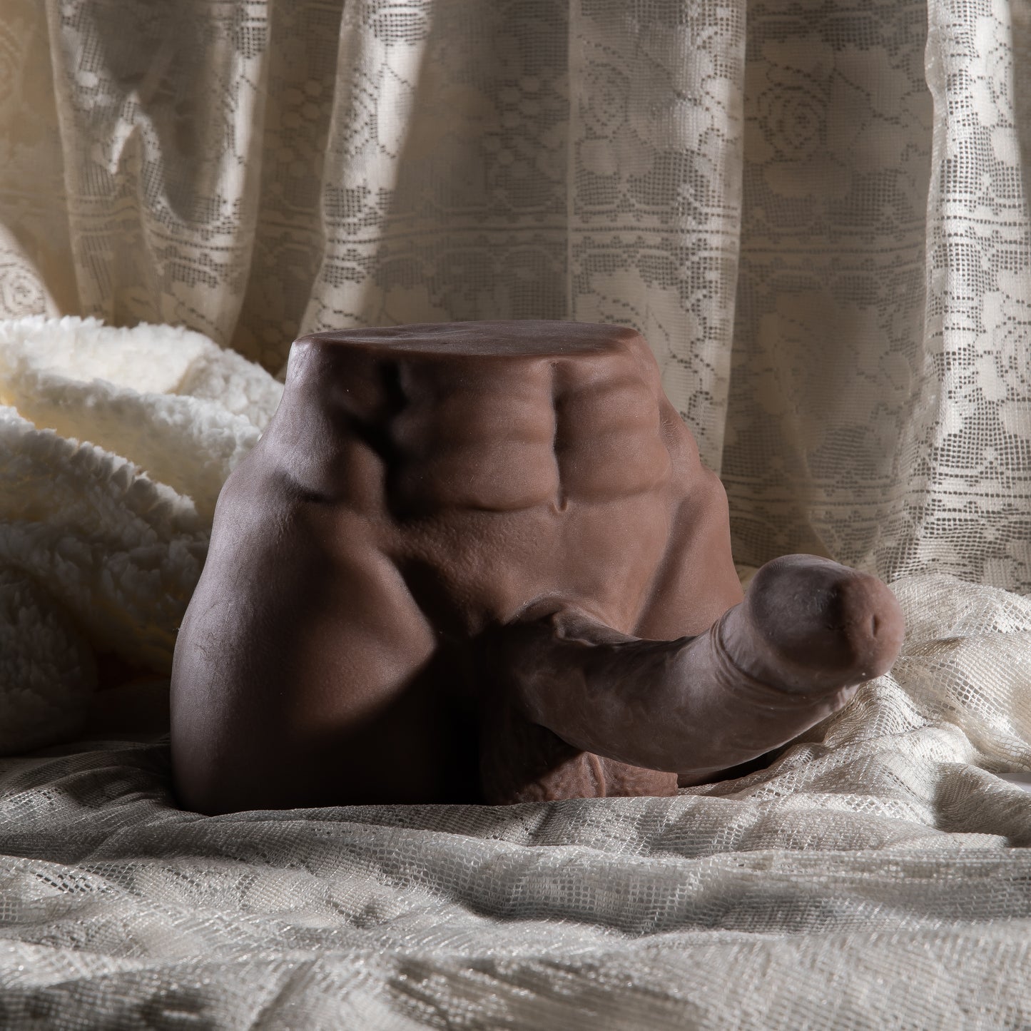 Tanned Body Masturbator with Large Penis 19 Cm – 2.7 kg Heavy Realistic Male Masturbator – Premium Adult Toy