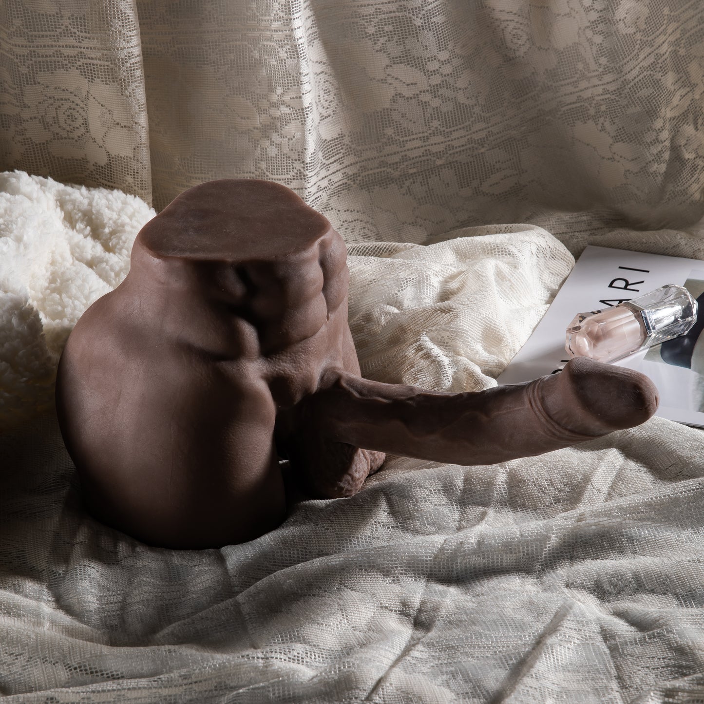 Tanned Body Masturbator with Large Penis 19 Cm – 2.7 kg Heavy Realistic Male Masturbator – Premium Adult Toy