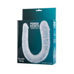 Power Escorts - BR336 Clear - Double Dong – 29 cm / 11.4 Inch - Realistic Double Dildo
