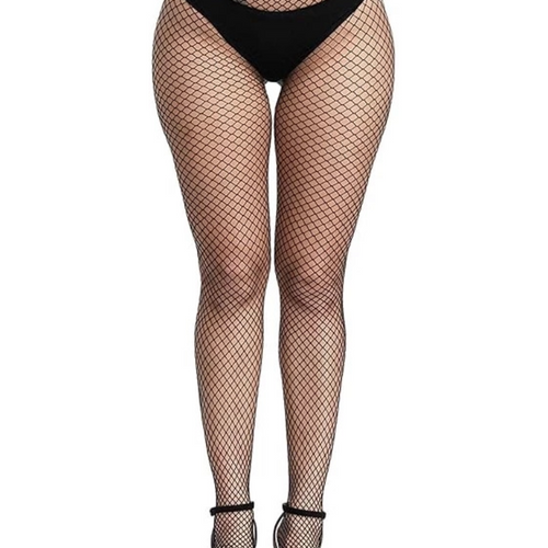 Fashion Fishnet Panty Hose - Stocking Medium Raster - Black