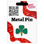 Kinky Pleasure - KPB094 - Badge / Pin - Shamrock Lucky Flower Green Small