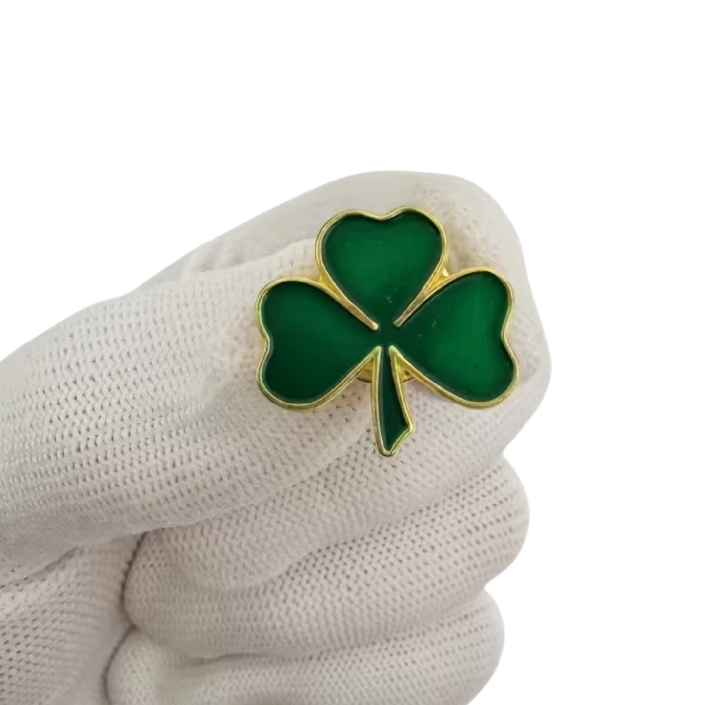 Kinky Pleasure - KPB094 - Badge / Pin - Shamrock Lucky Flower Green Small