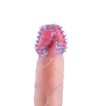 Power Escorts - BR338 - Textured Penis Sleeves – 2-Pack Clear Blue
