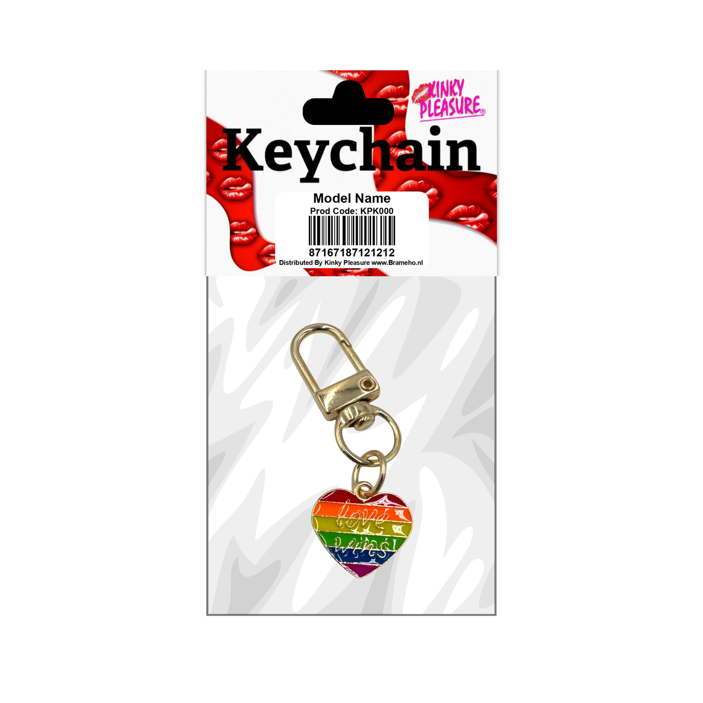 Kinky Pleasure - KPK010 - Keychain - Heart Love Wins