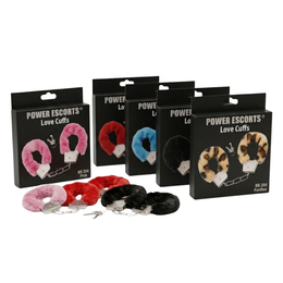 Power Escorts - BR206 Mix 4 Pack - Furry Hand cuffs 4 Colours Mix Pack