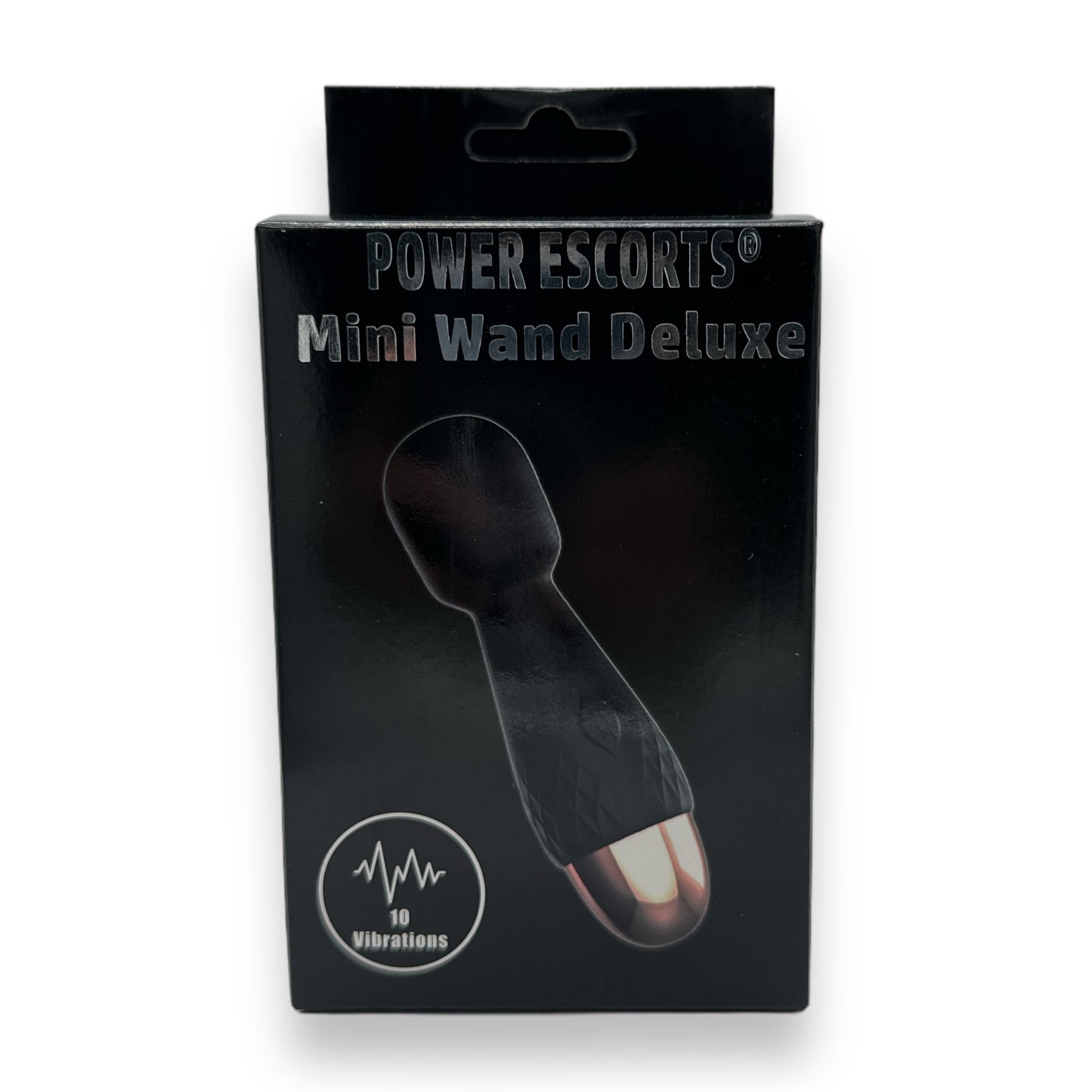 Power Escorts - BR315 - Mini Wand De Luxe - Black - 11,6 Cm / 4.5 Inch Silicone Wand Massager