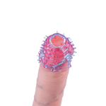 Power Escorts - BR338 - Textured Penis Sleeves – 2-Pack Clear Blue
