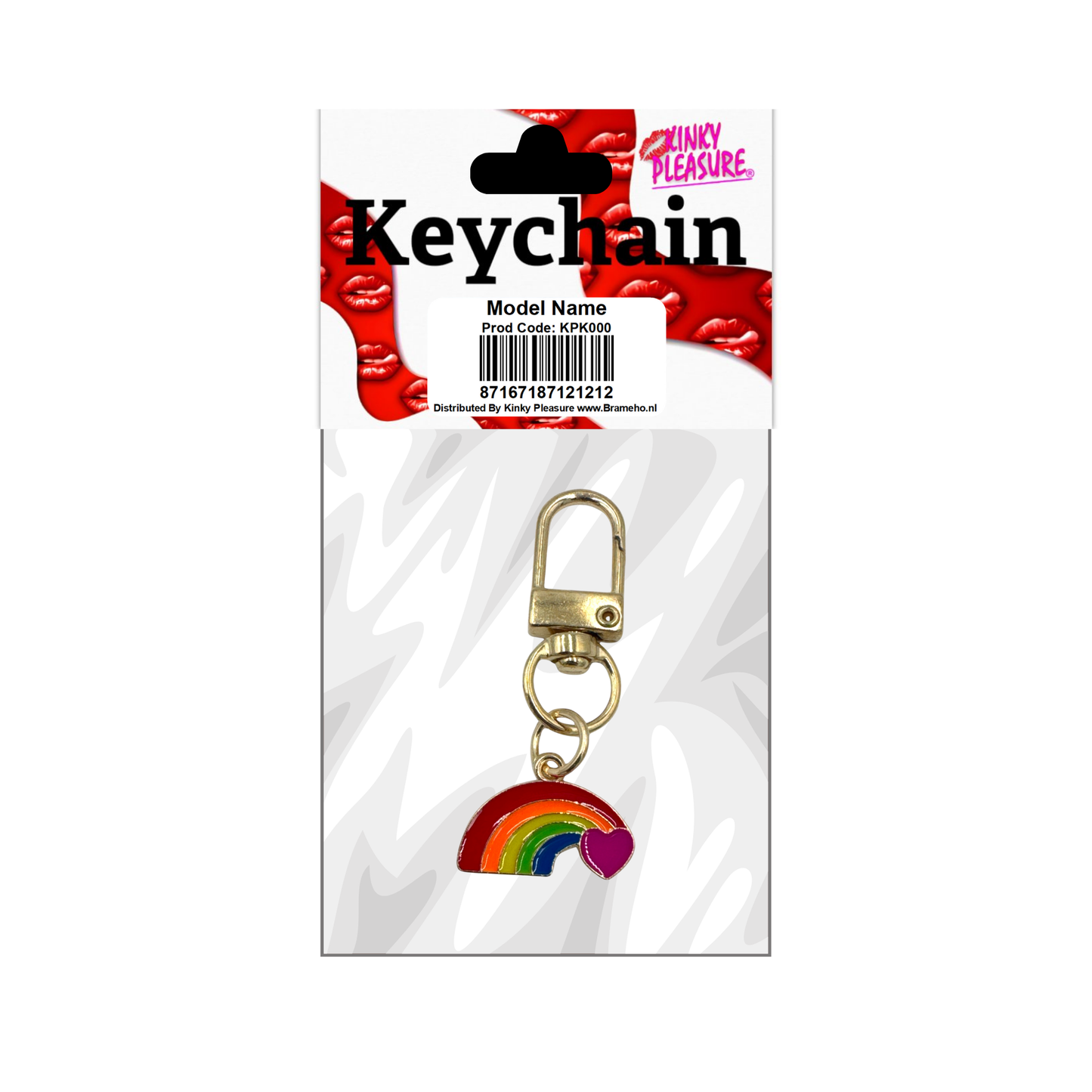 Kinky Pleasure - KPK011 - Keychain - Rainbow With Heart