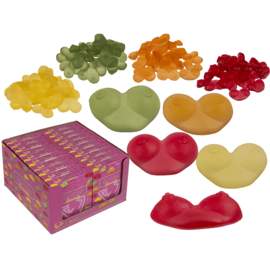 Kinky Pleasure - OB161 - Boobs Gummies – Assorted Fruit Flavours Display Box