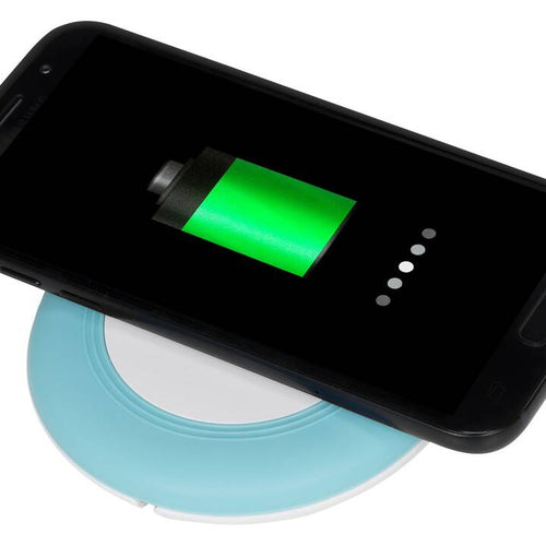 Nebula Wireless Charging Pad With 2-in-1 Cable - Aqua Blue - Suitable Iphone/ Android