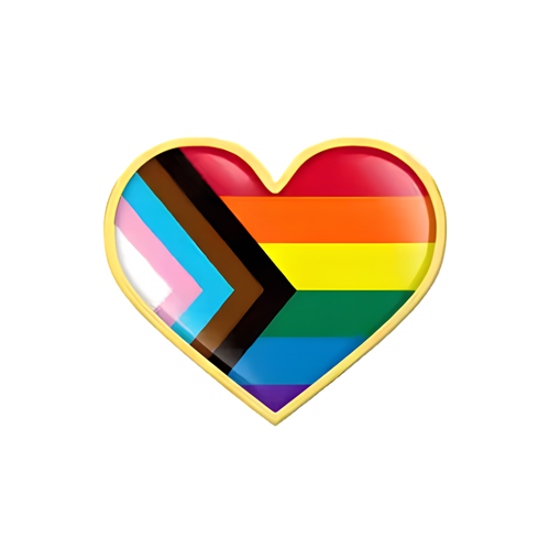 Kinky Pleasure - KPB099 - Metal Pin – LGBTQ+ Heart Pride Design