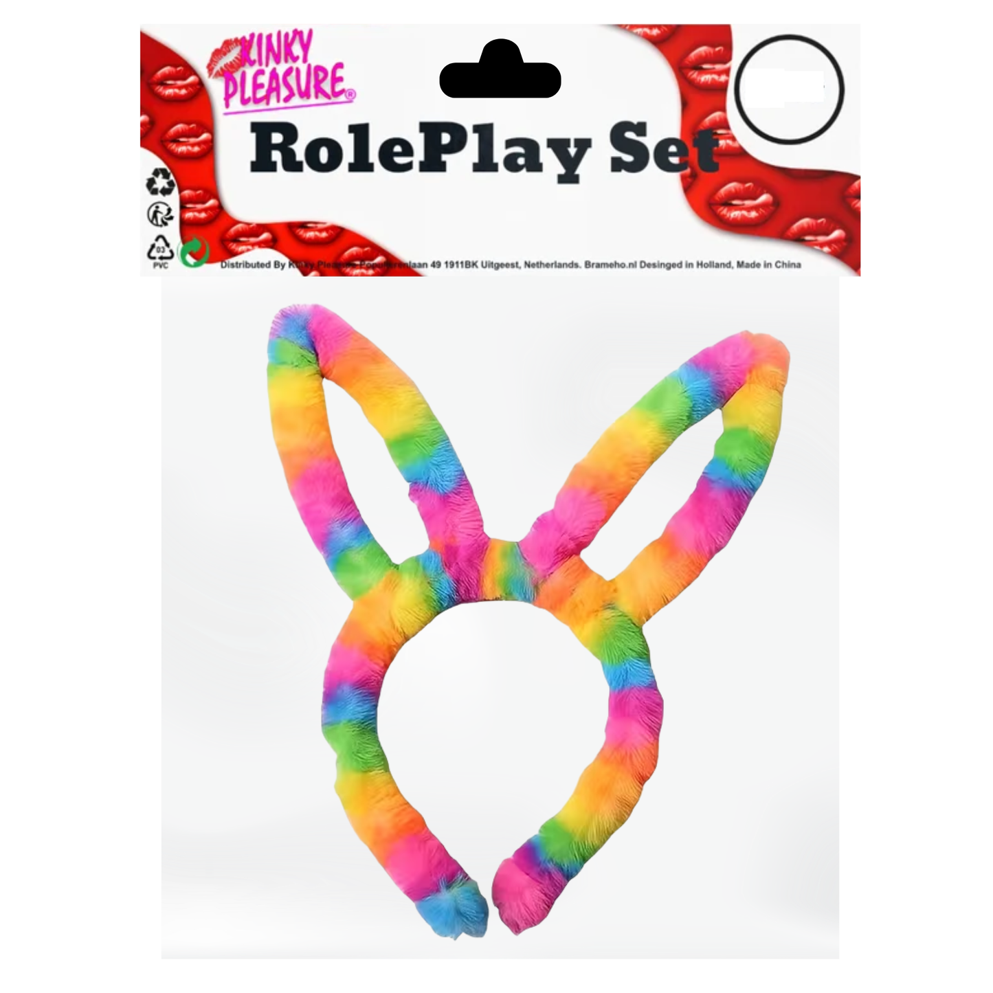 Kinky Pleasure - T285 - Tiara Bunny Ears – Pride Theme Rainbow