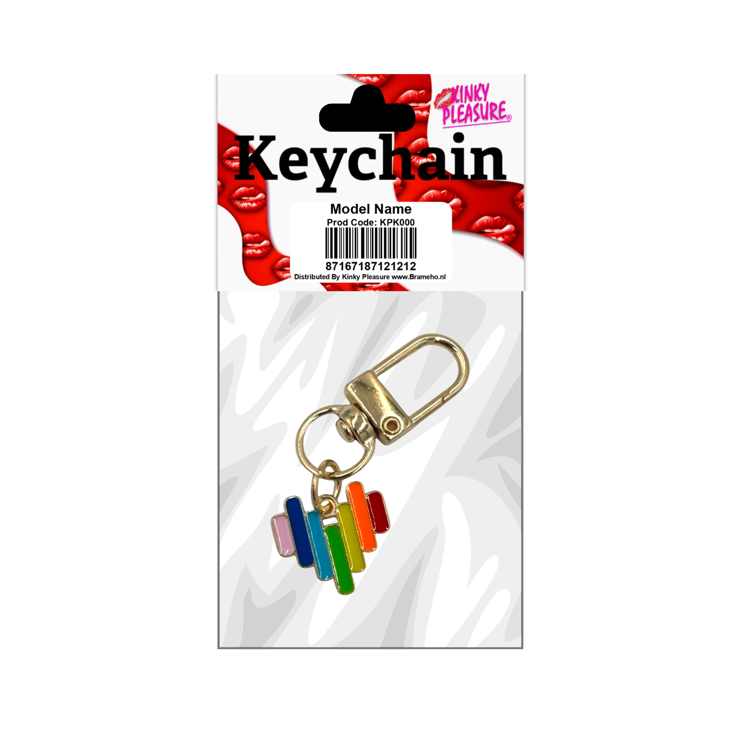 Kinky Pleasure - KPK012 - Keychain - Heart Pixelated