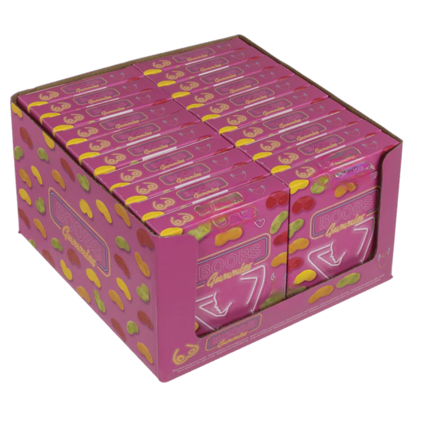 Kinky Pleasure - OB161 - Boobs Gummies – Assorted Fruit Flavours Display Box