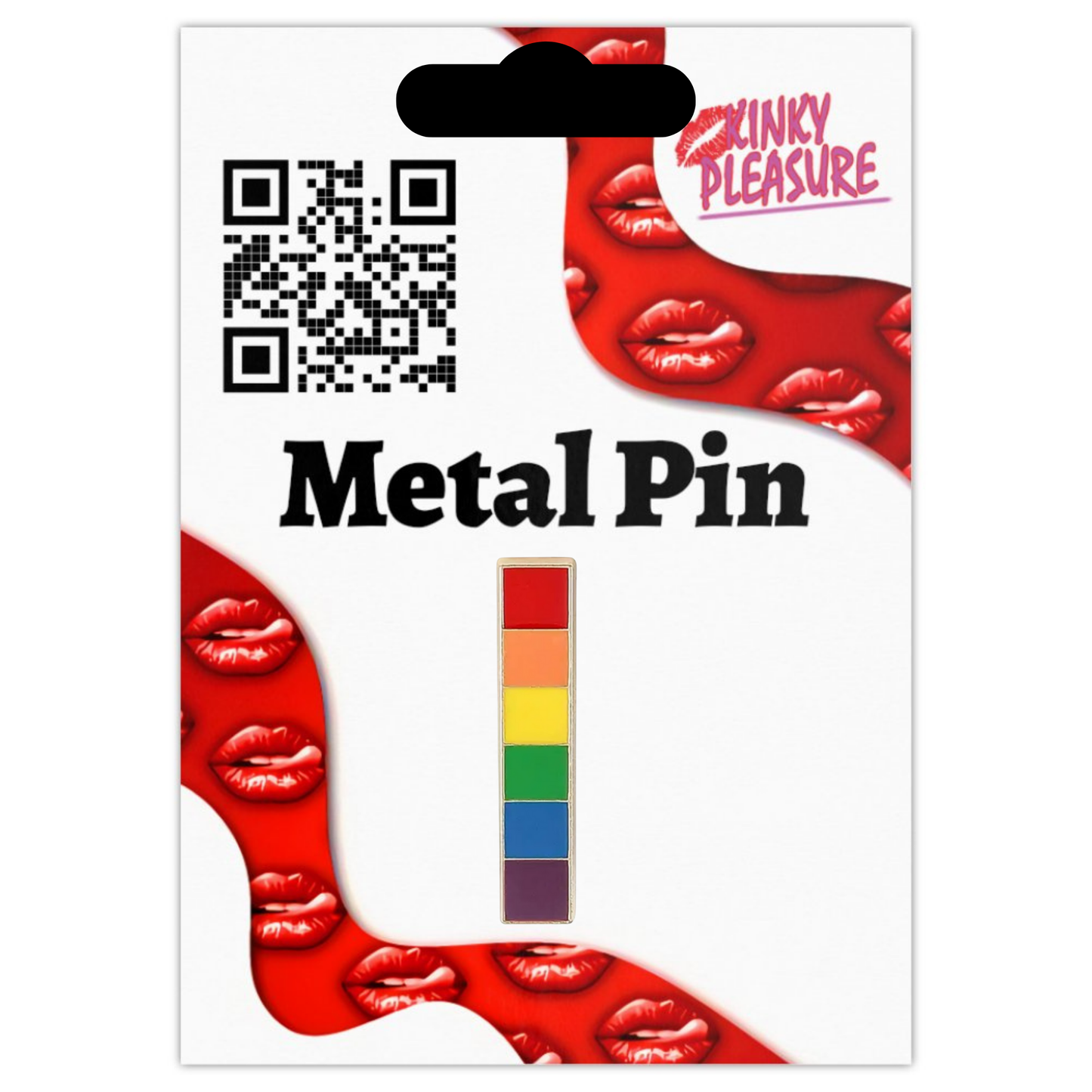 Kinky Pleasure - KPB063 - Badge / Pin - Plate Long Small
