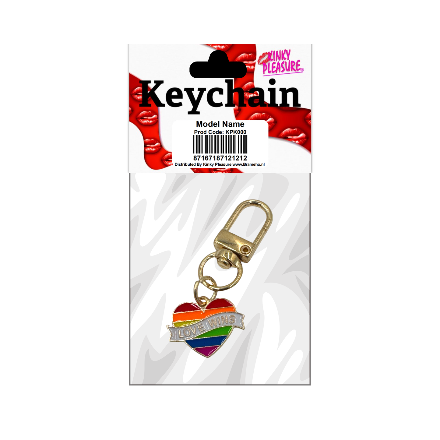 Kinky Pleasure - KPK014 - Keychain - Heart Love Wins