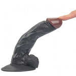 Power Escorts - BR107 - Rocket John 7,8'' - Realistic Dildo - 7,8 Inch / 20 CM - Black