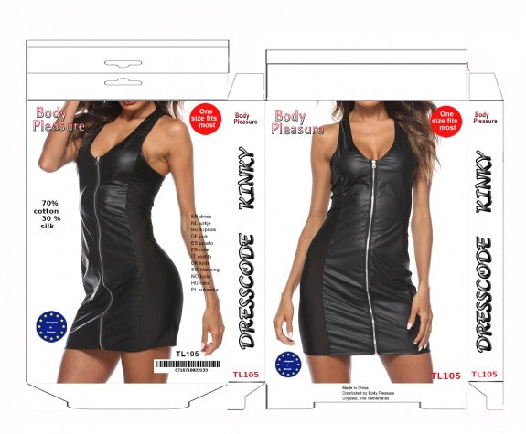 Body Pleasure - TL105 - Wet Look Dress - One Size Fits Most