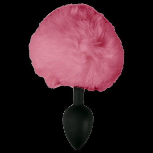 Power Escorts - BR131L - Bunny Plug Large Tail - 9,3 × 4,1 CM / 3,8 × 1,6 Inch - Black/Pink Tail