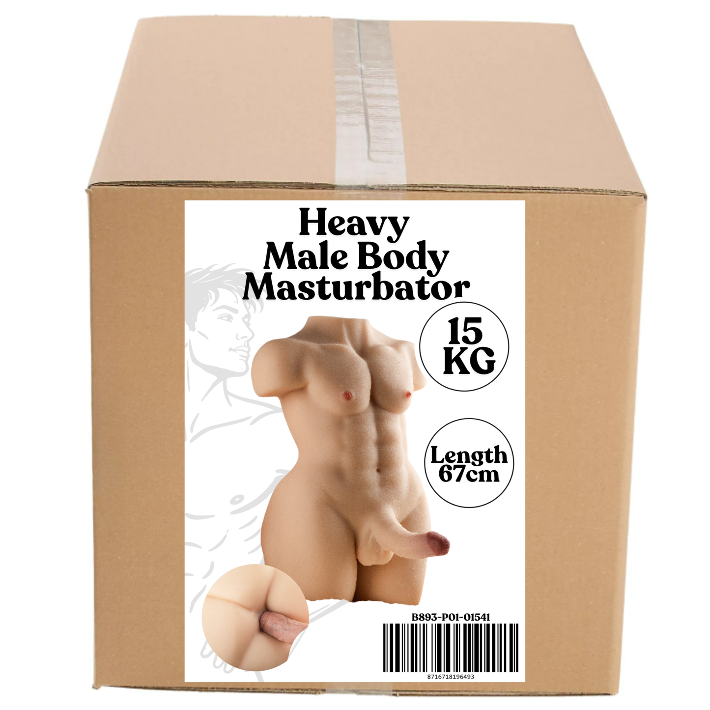 XXL Ultra Heavy Body Masturbator – 15 kg Realistic Male Masturbator – Luxury Full Size Adult Toy