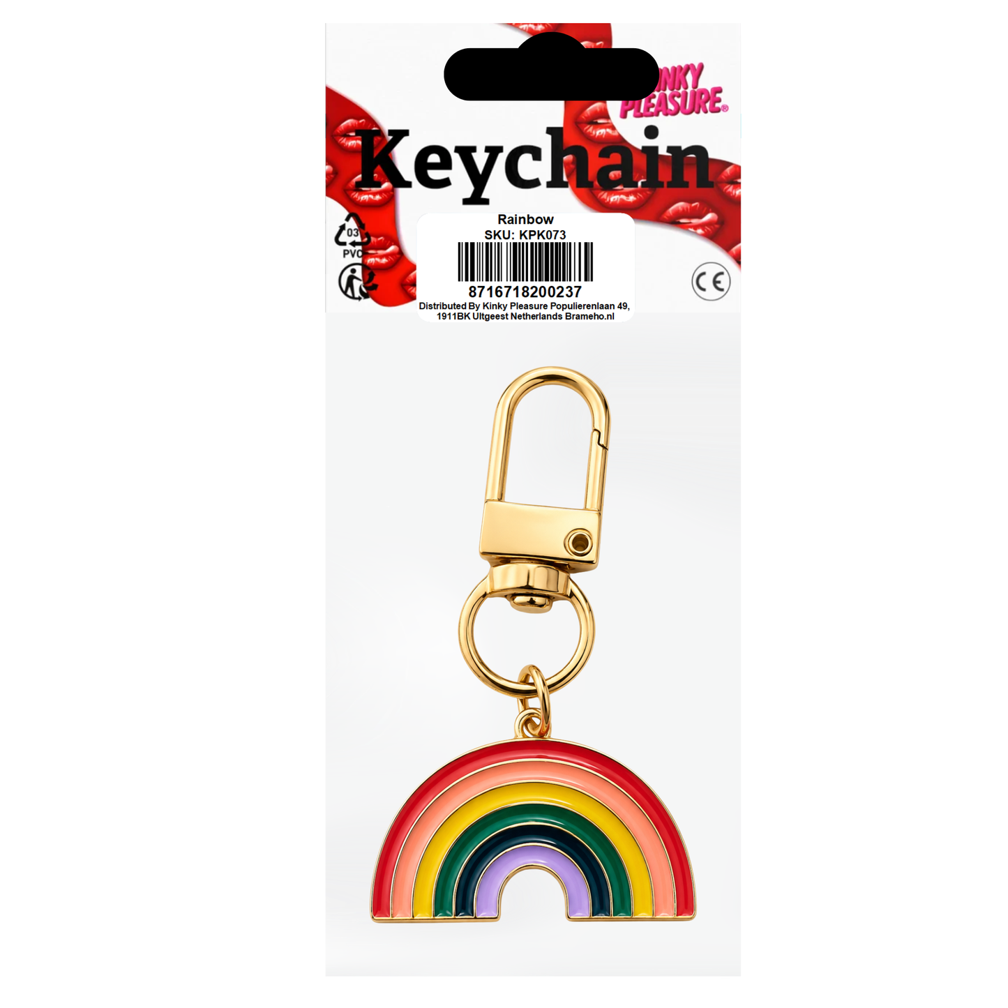 Kinky Pleasure - KPK073 - Rainbow Keychain – Pride Theme Metal Design
