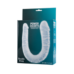 Power Escorts - BR336 Clear - Double Dong – 29 cm / 11.4 Inch - Realistic Double Dildo