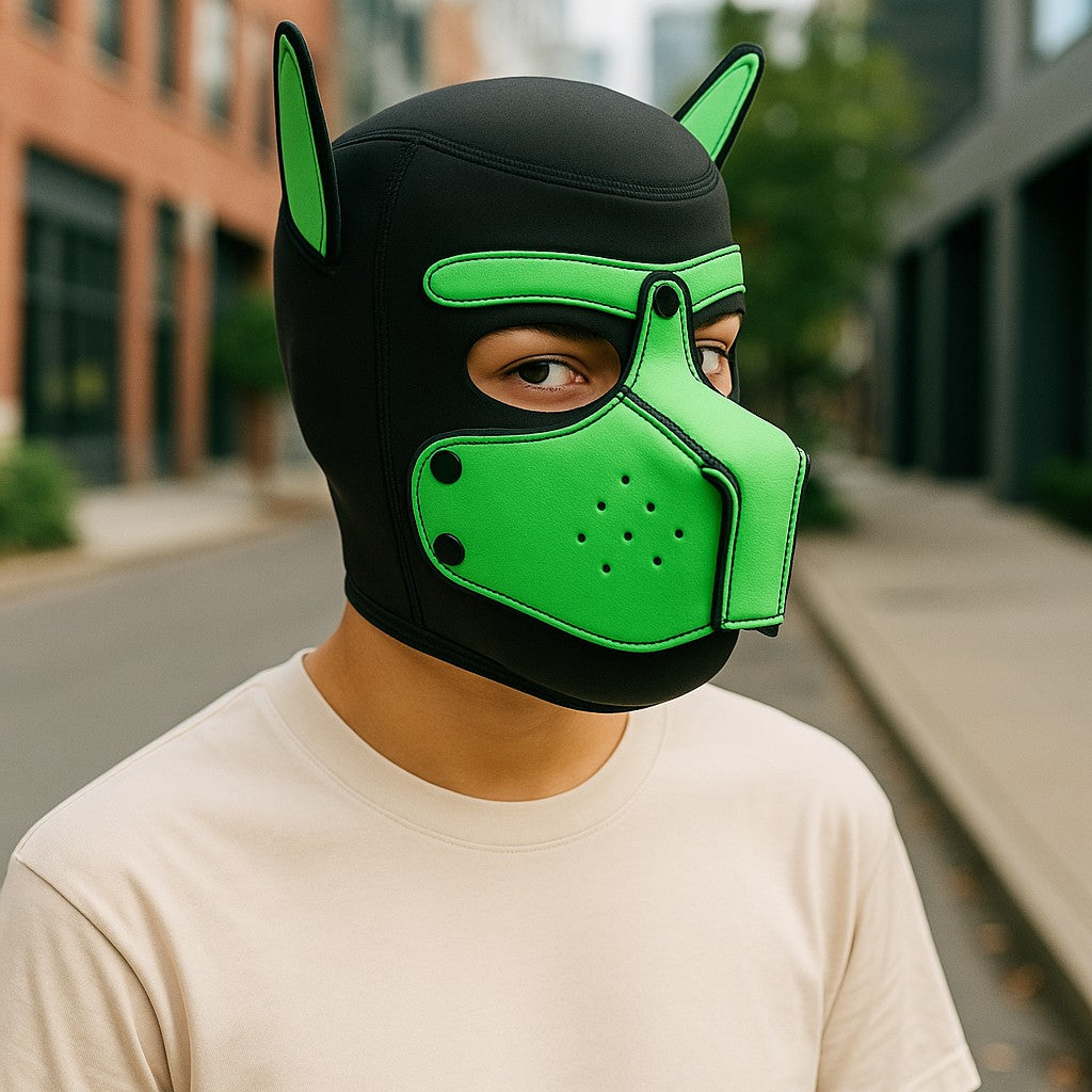 Kinky Pleasure - T216 - BDSM - Dog Mask - Green