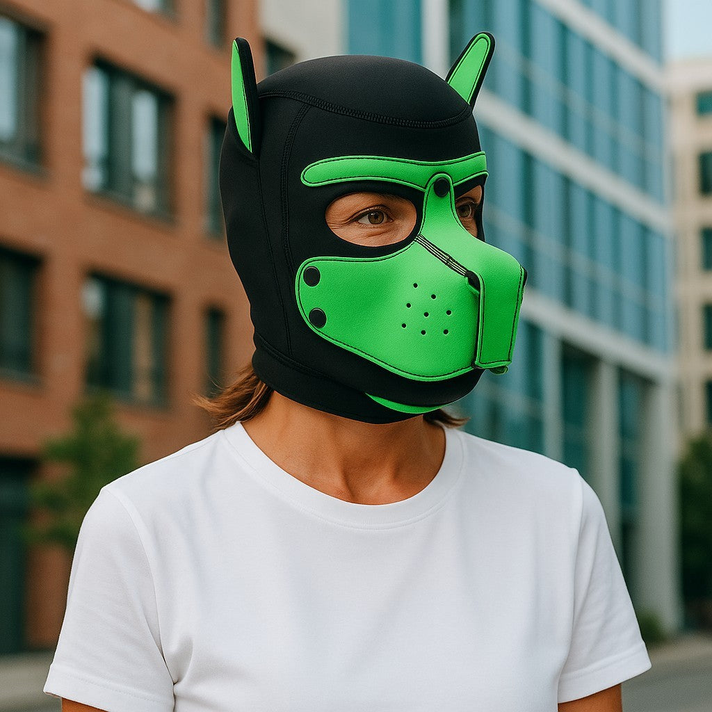 Kinky Pleasure - T216 - BDSM - Dog Mask - Green