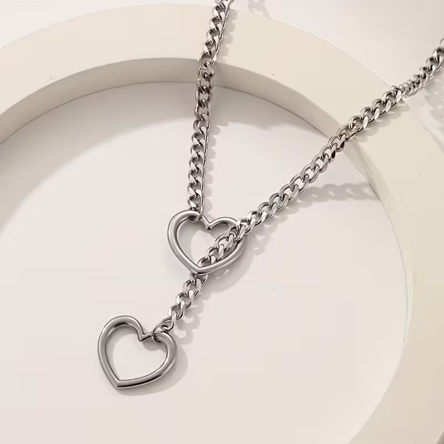 Kinky Pleasure - T269 - BDSM Necklace Choker Metallic Heart