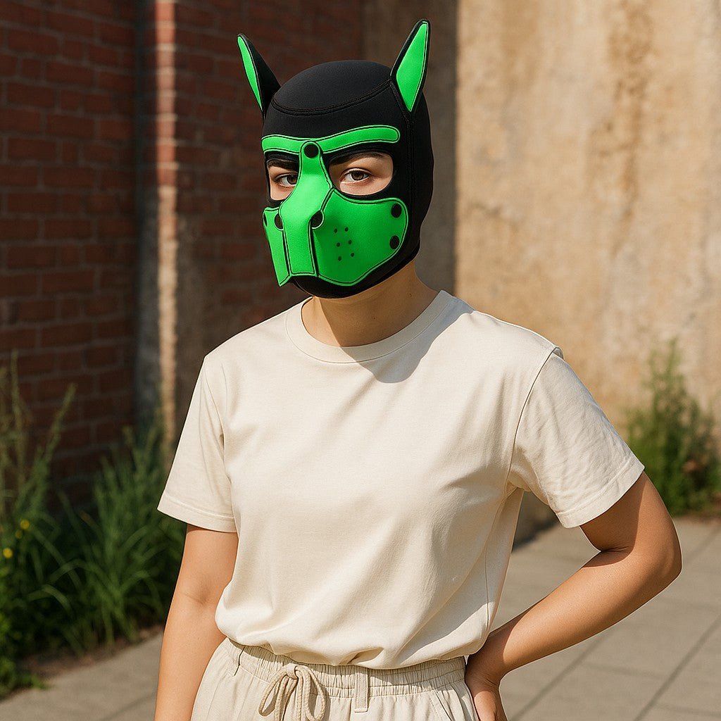 Kinky Pleasure - T216 - BDSM - Dog Mask - Green