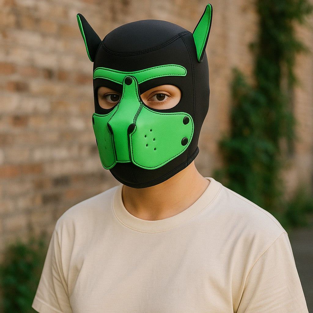 Kinky Pleasure - T216 - BDSM - Dog Mask - Green