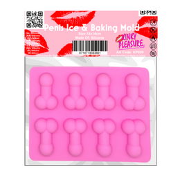 Kinky Pleasure - KP009 - Penis Baking/Ice Mold – Pink – Silicone – 18x14 cm