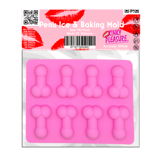 Kinky Pleasure - KP009 - Penis Baking/Ice Mold – Pink – Silicone – 18x14 cm