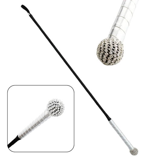 Kinky Pleasure - T265 - Whipp Silver With Diamond Top – 66cm of Sparkling Seduction